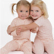 Pink Daisy Ribbed Bamboo Convertible Baby Pajama