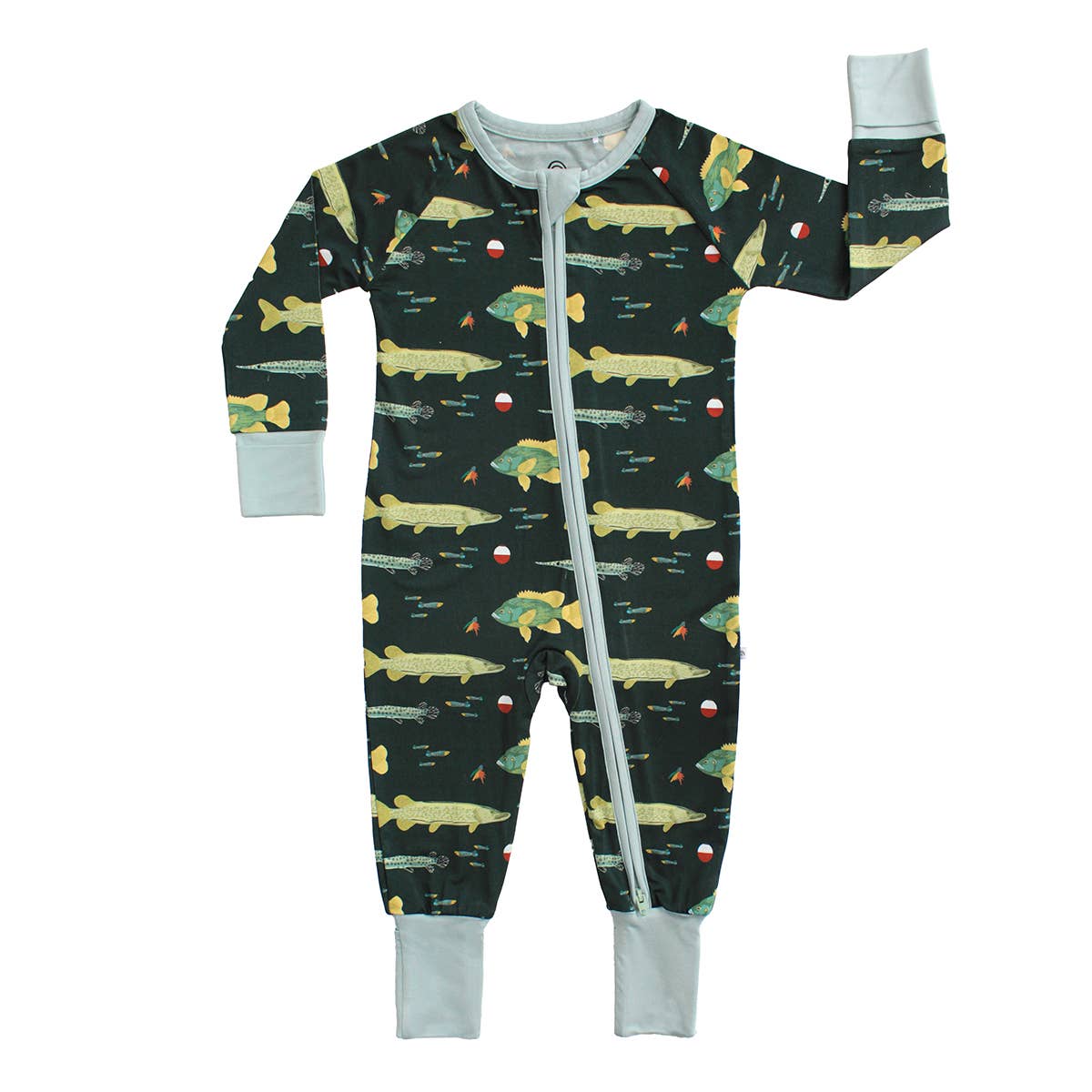 Gone Fishing Bamboo Convertible Footie Romper