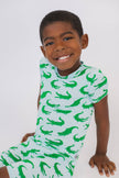 Short Sleeve Two Piece PJs - Alligators