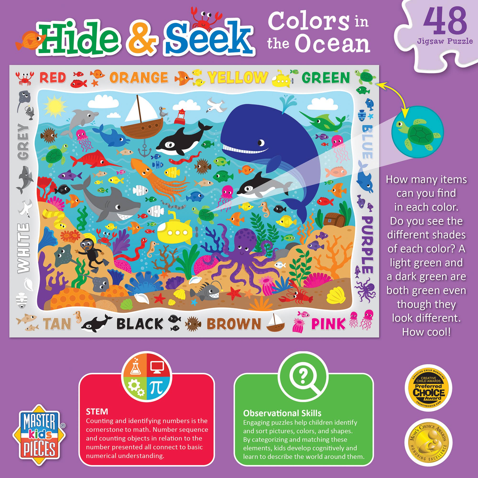 Hide & Seek - Colors in the Ocean 48 Piece Puzzle