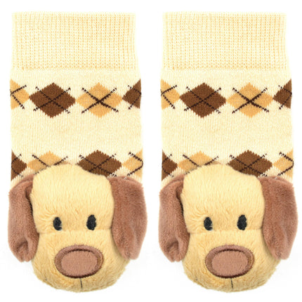 Brown Dog Rattle Socks