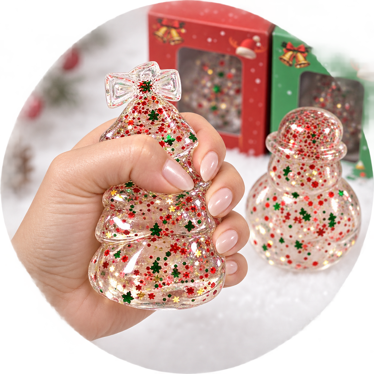Christmas Glitter Maltose Sugar Squishy Toy
