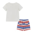 Boys Toddler T-Shirt & Striped Drawstring Shorts Set