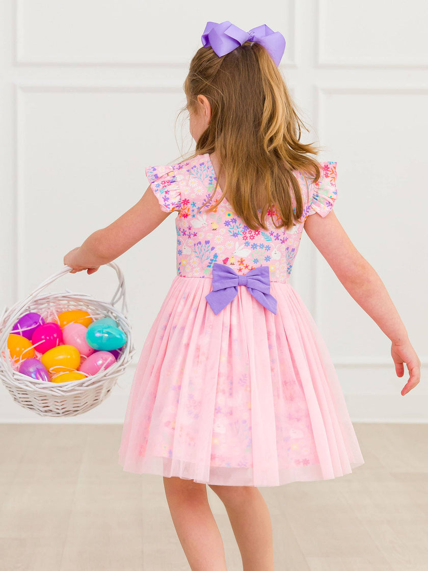 Girls Bunny and Friends Flutter Tulle Twirl Dress