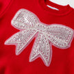 Red Sparkle Bow Christmas Sweater