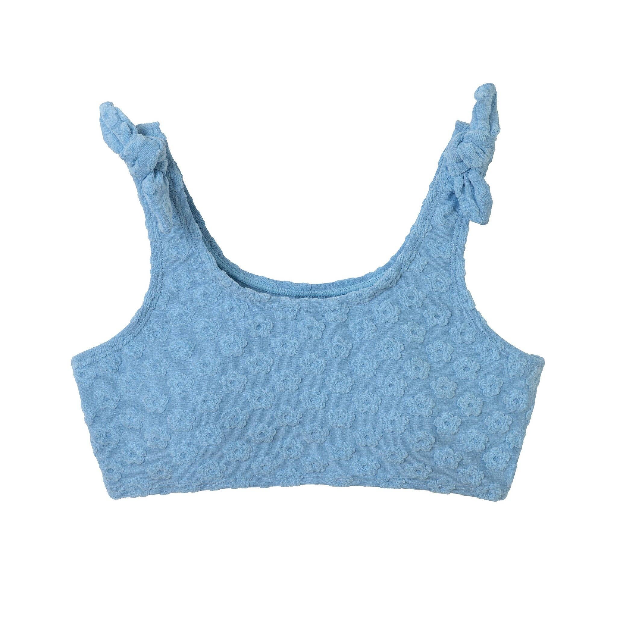 Tween Girls Terry Bikini Cover Up Set | Blue Floral