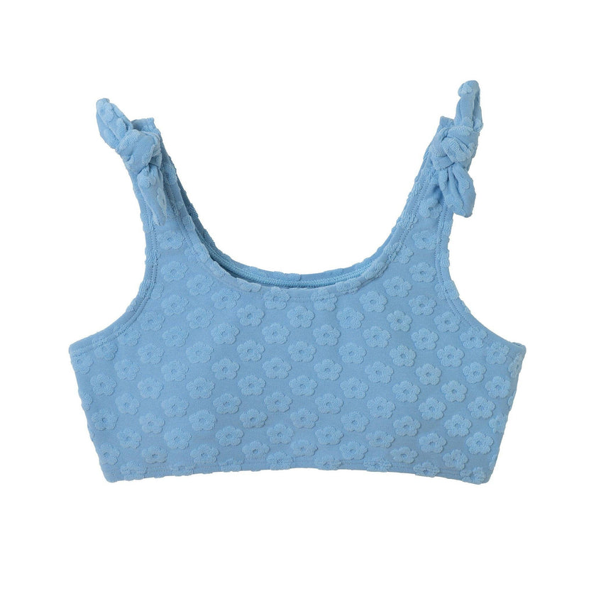 Tween Girls Terry Bikini Cover Up Set | Blue Floral