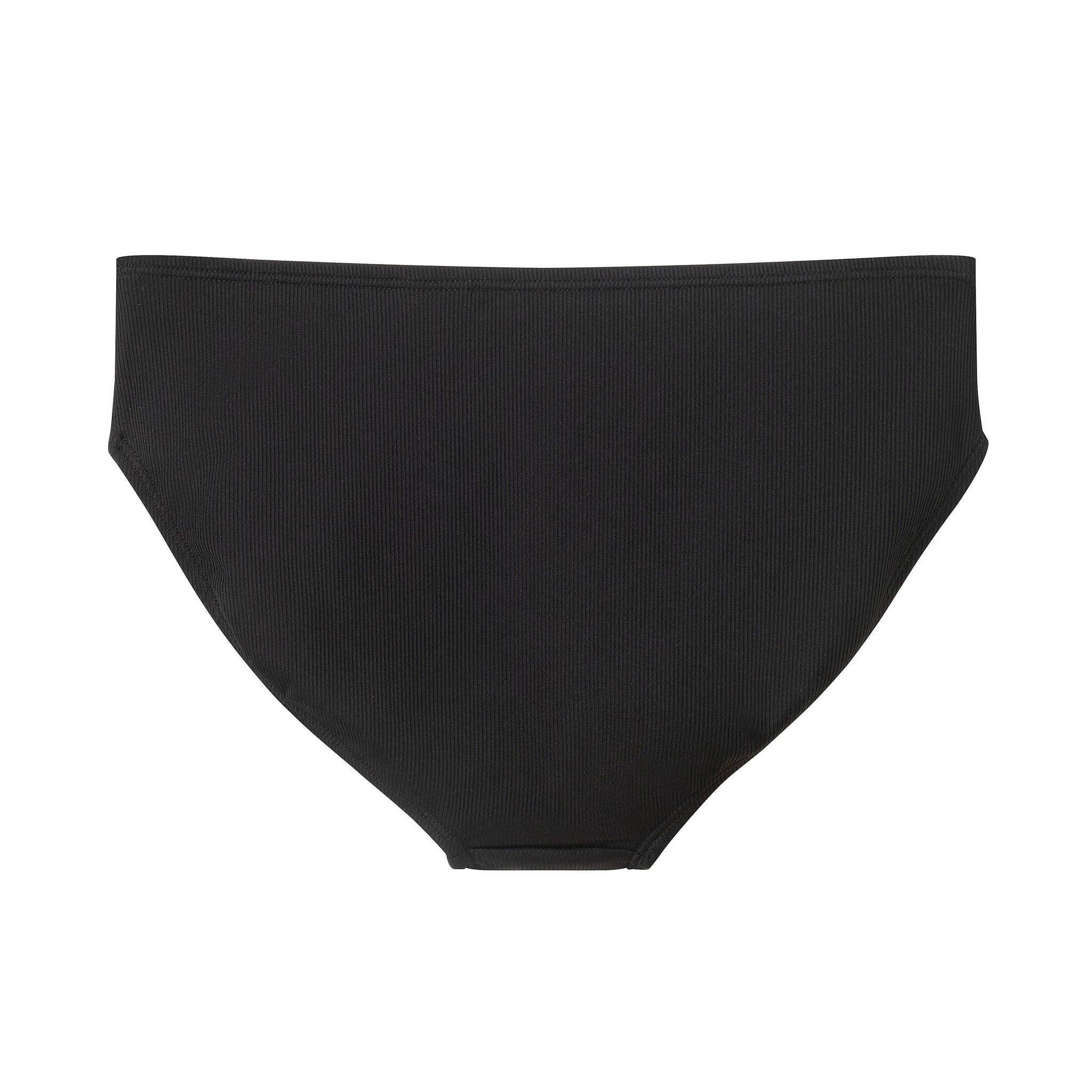 Tween Girls Rib Asymmetrical Bikini | Black