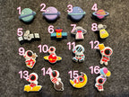 Pick your own Cute Planet Space Astronaut Rocket Ship space station Theme and more shoe charms