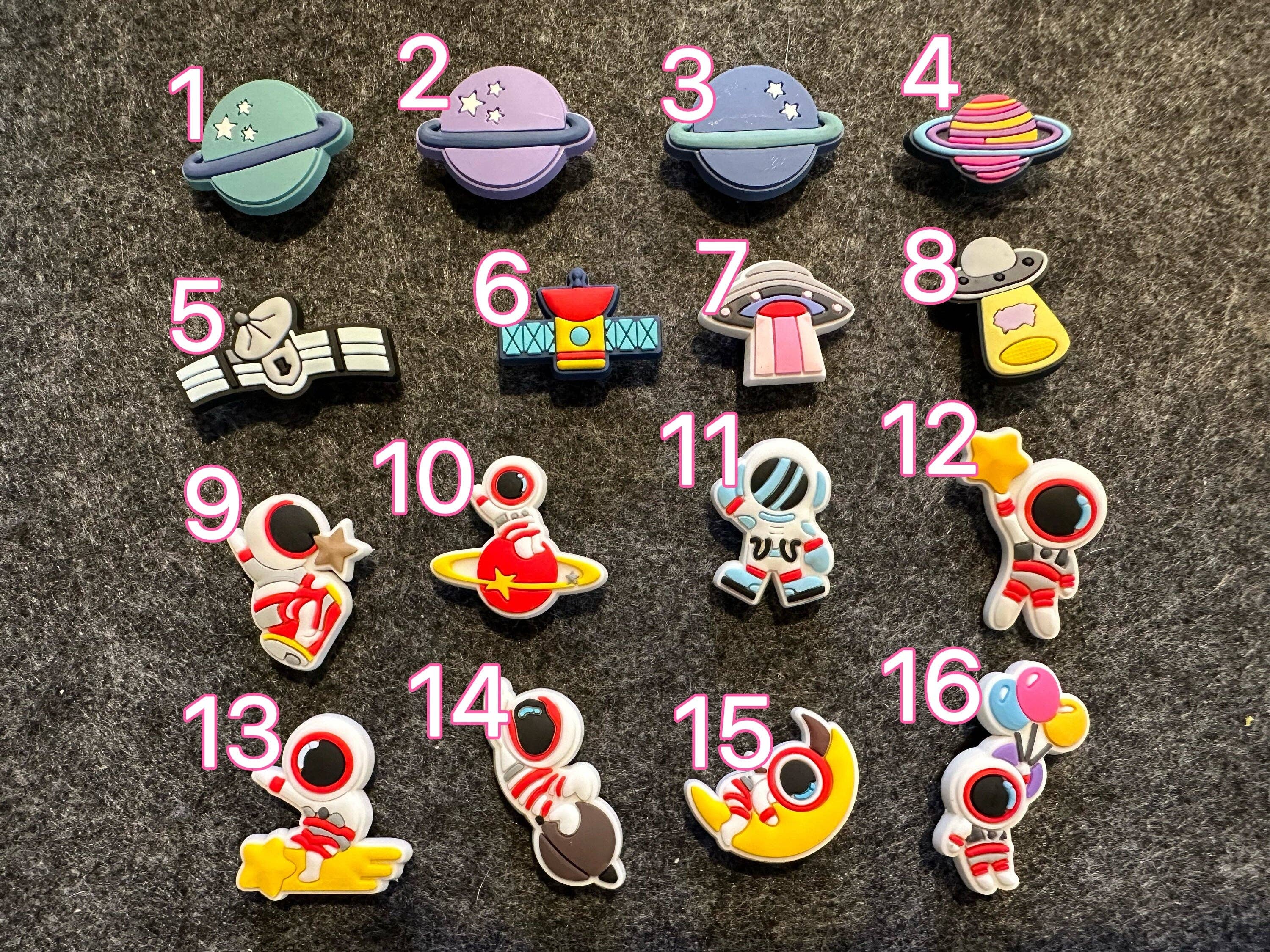 Pick your own Cute Planet Space Astronaut Rocket Ship space station Theme and more shoe charms