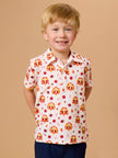 Boys Thanksgiving Turkey Gobble Knit Short Sleeve Performance Polo