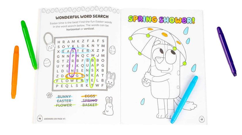 Bluey Colortivity: Happy Easter, Bluey! Paperback Book