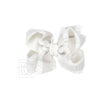 Double Ruffle/ Grosgrain Layered Hair Bow