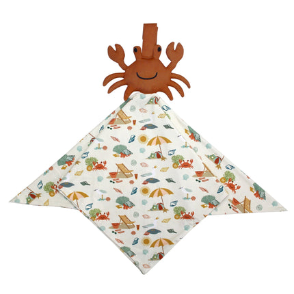 Beach Day Crab Bamboo Lovey Cuddle Blanket Gift