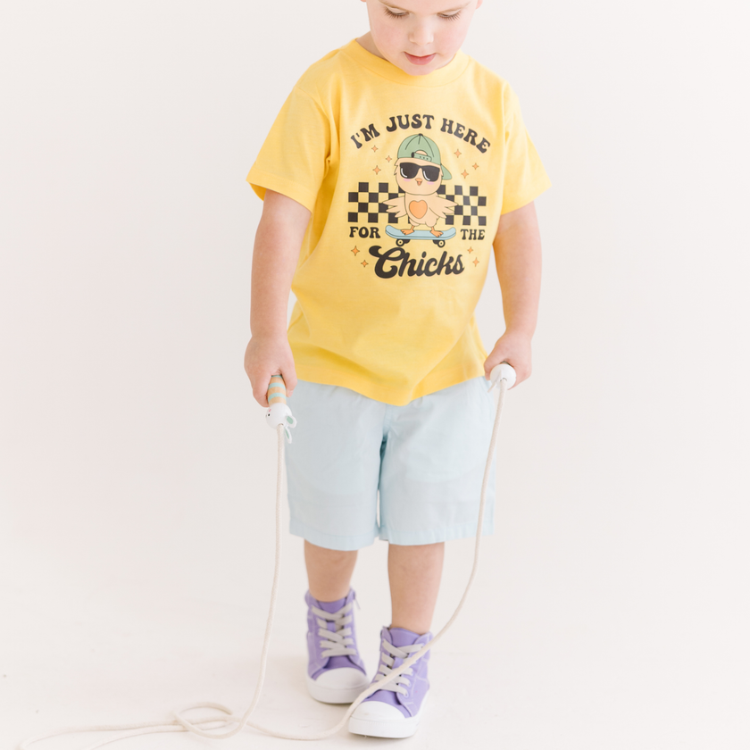 Here for the Chicks Toddler and Youth Easter Shirt