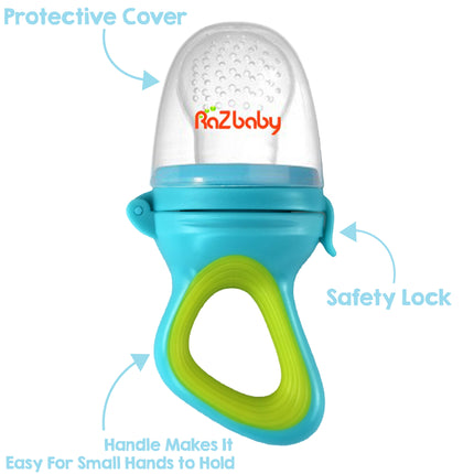 RaZ Fruit Feeder & Teether - Green & Blue
