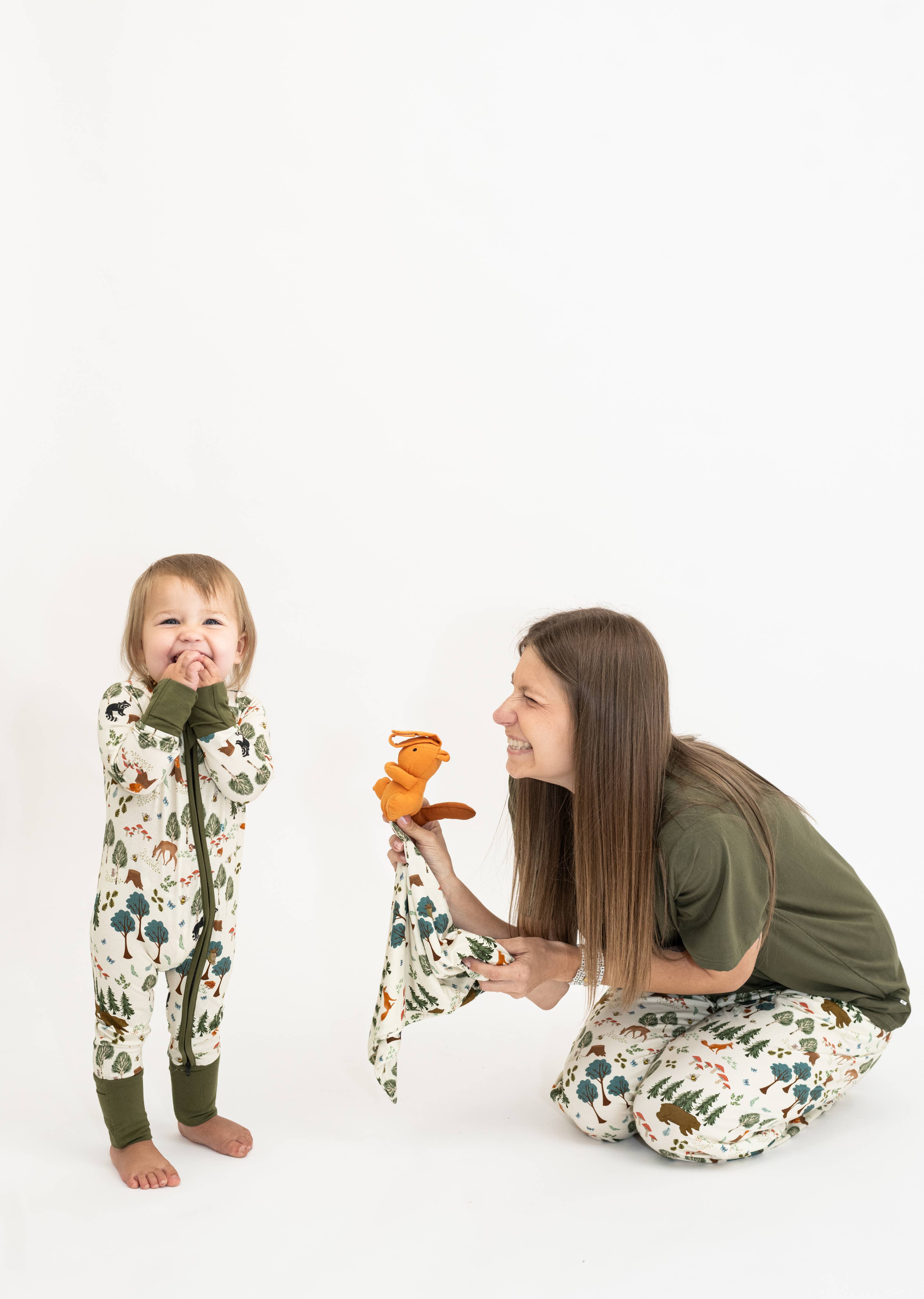 In the Woods Bamboo Convertible Baby Pajamas