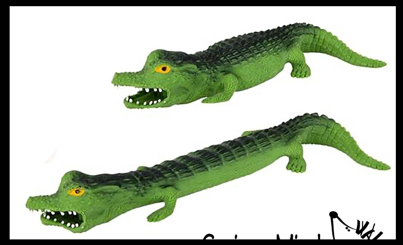 Sand Filled Alligator Crocodile Squishy Toy - Moldable Sensory, Stress