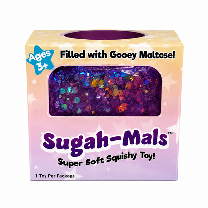 Sugah-Mals Glitter Mini Sugar Cube Squishy Fidget Toy 1pc
