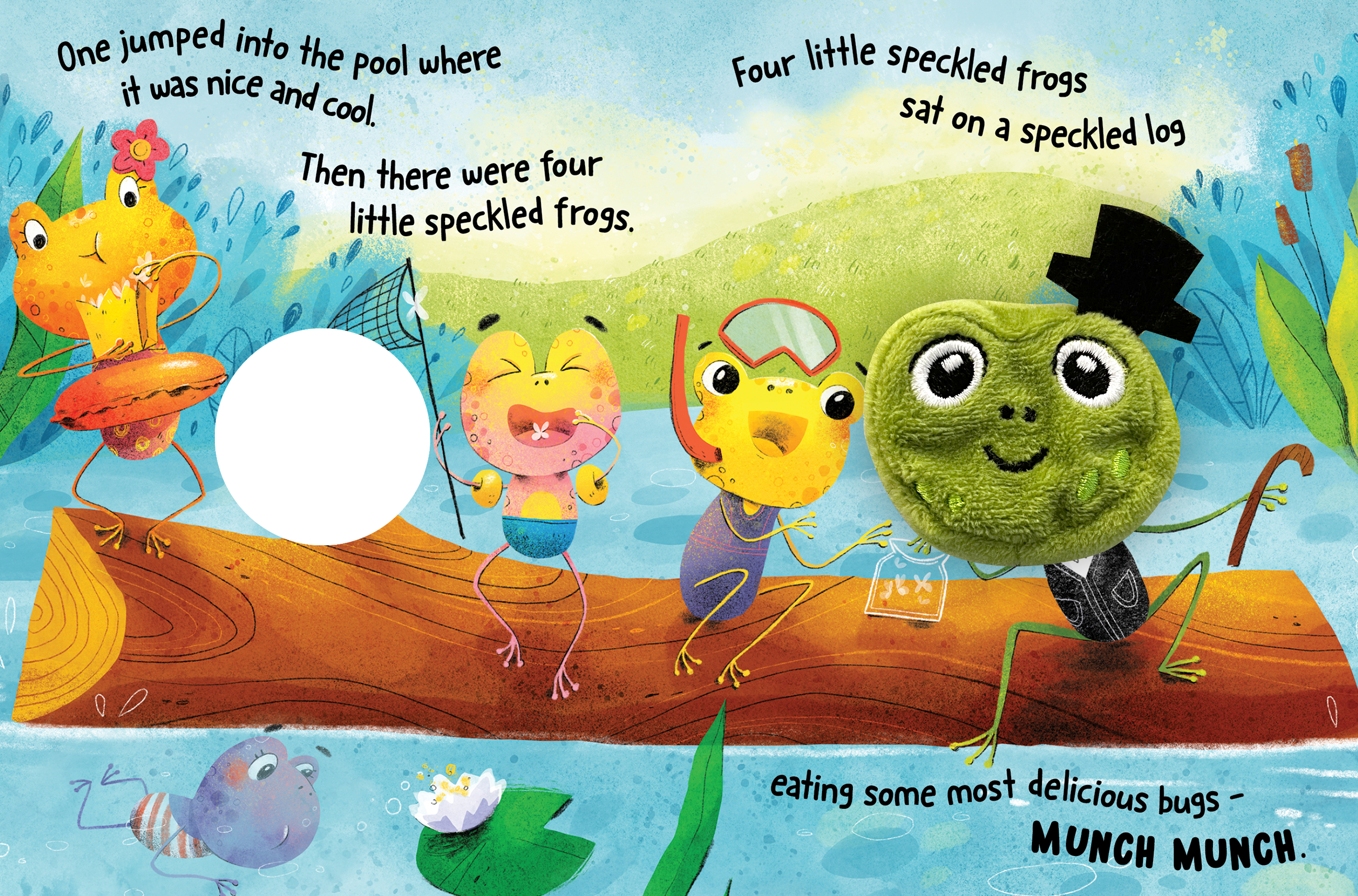 Five Little Speckled Frogs Finger Puppet Book