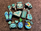 Blue Theme Beach Shoe Charms