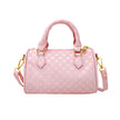 Checkered Canvas Duffle Handbag
