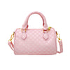 Checkered Canvas Duffle Handbag