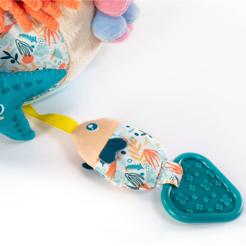 Sensorial Reef Toy with Removable Baby Octopus Rattle