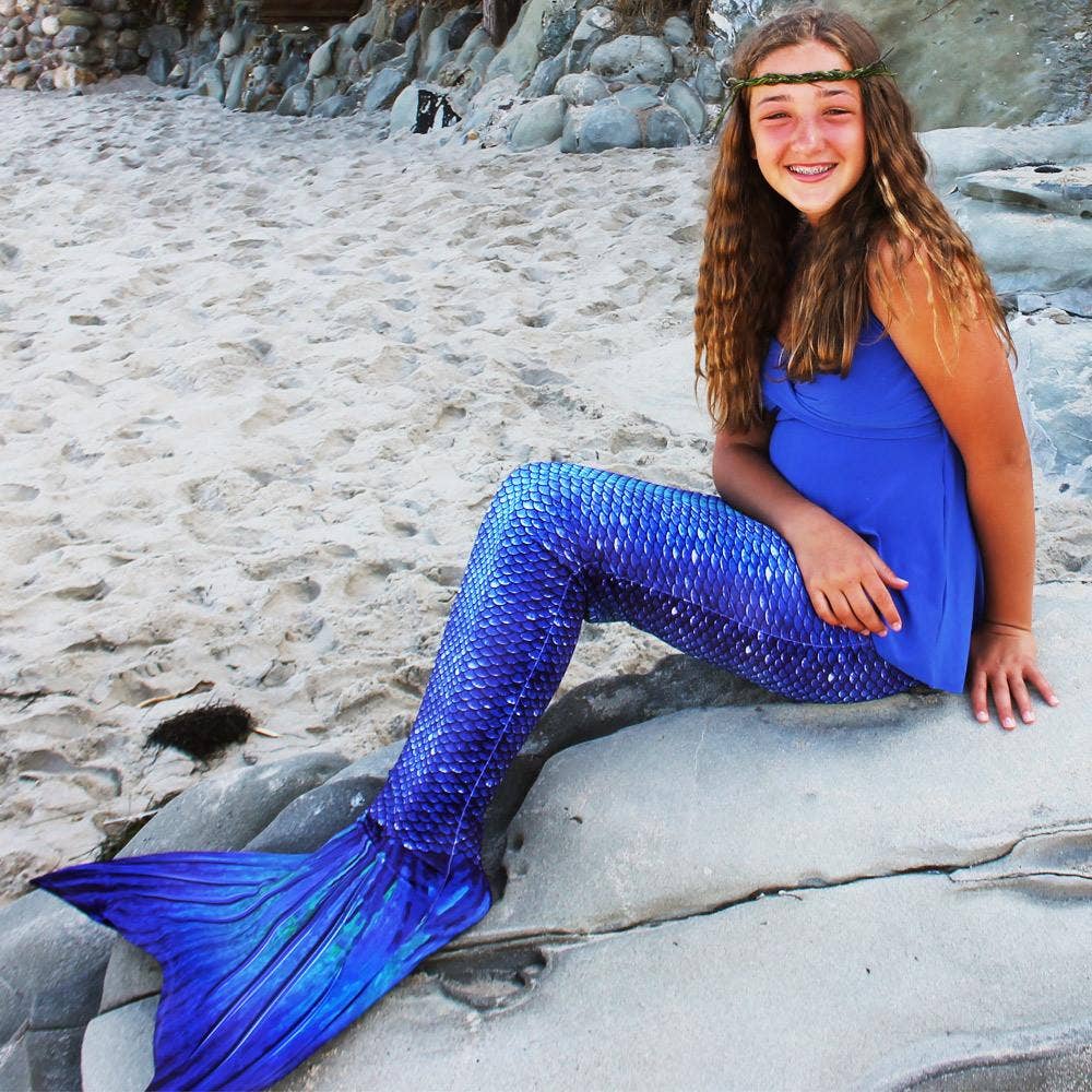 Ocean Deep Mermaid Tail + Monofin Set for kids, girls, teens, and women (pool toy)