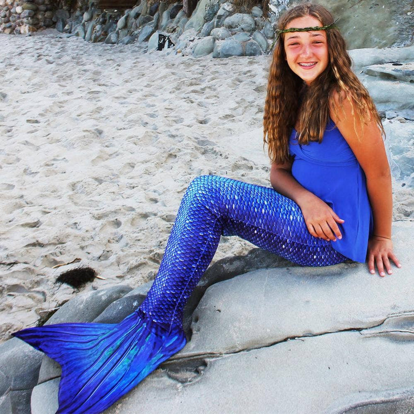 Ocean Deep Mermaid Tail + Monofin Set for kids, girls, teens, and women (pool toy)