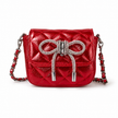 Kids Quilted Bow Crossbody Handbag