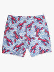 Boys Blue Lobster Lagoon Performance Hybrid Swim Trunks