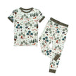 In the Woods Two-Piece Bamboo Short Sleeve Kids Pajama Pants Set