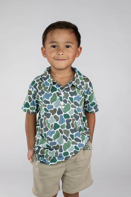 Pebble Camo - SS Bamboo Polo Shirt