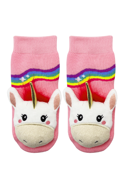 Pink Unicorn Boogie Toes Rattle Socks