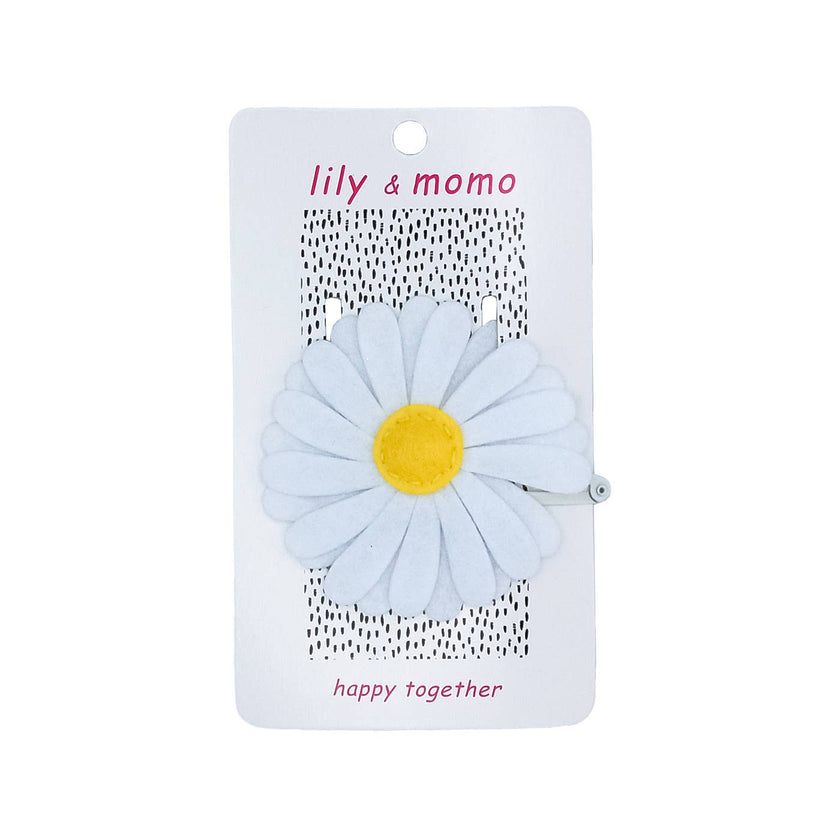 Daisy Kids Hair Clip- White