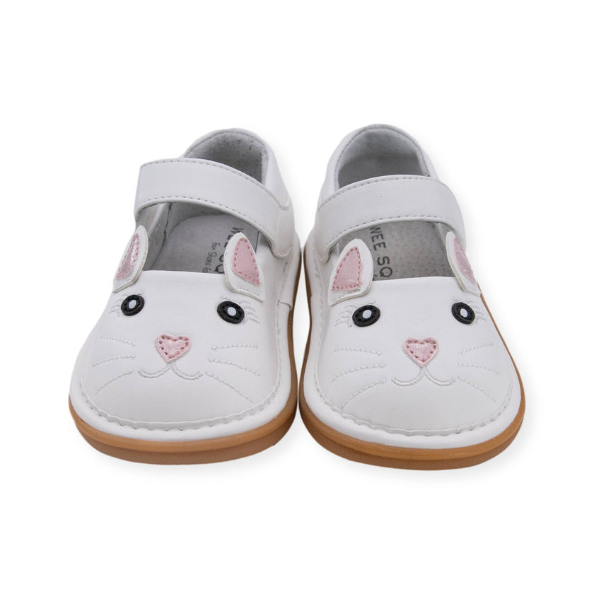 Wee Squeak Kitty White Shoes