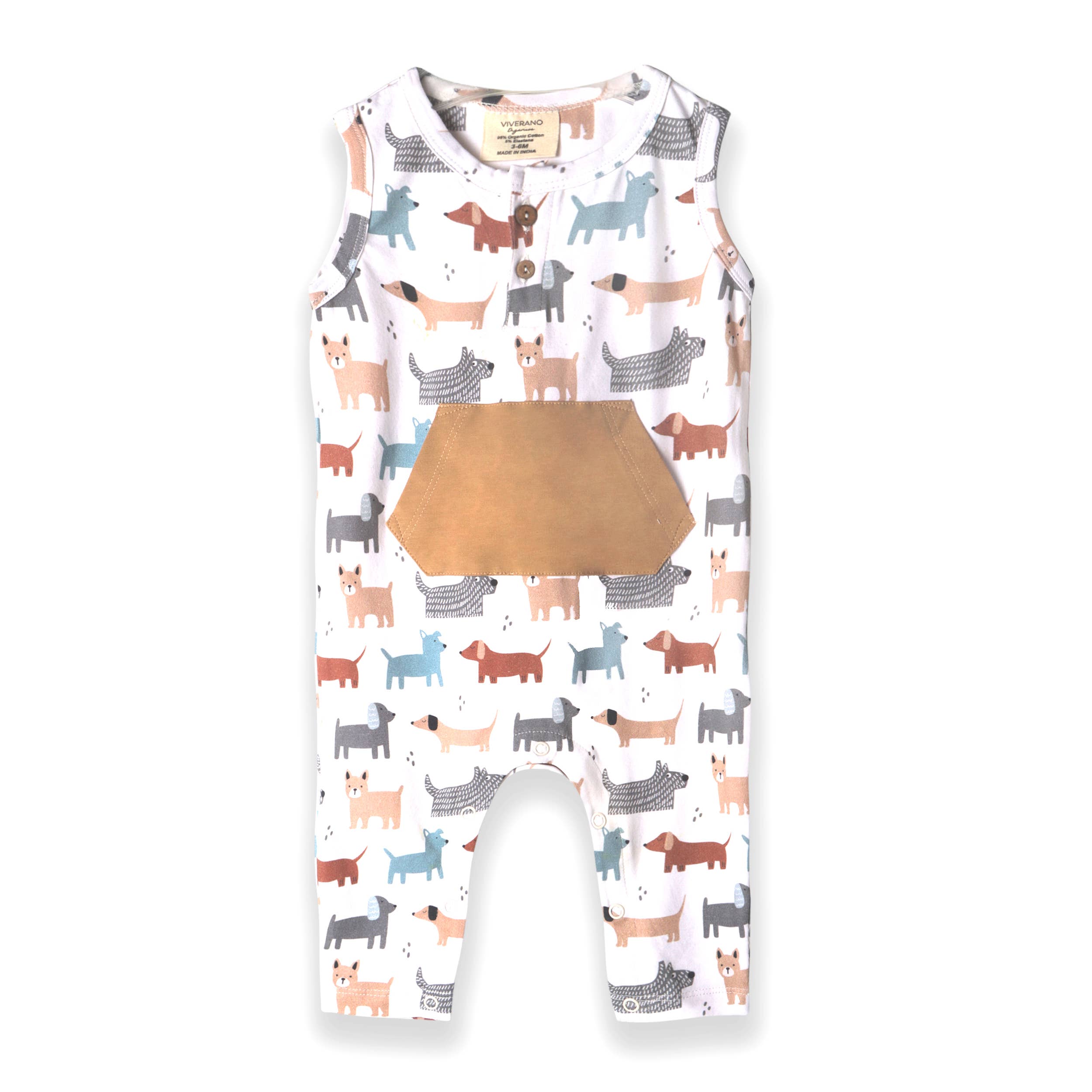 Dog Sleeveless Baby Jumpsuit (Organic Jersey)