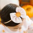 Pumpkin Tulle Bow Baby Headband - Hair Accessories - Fall