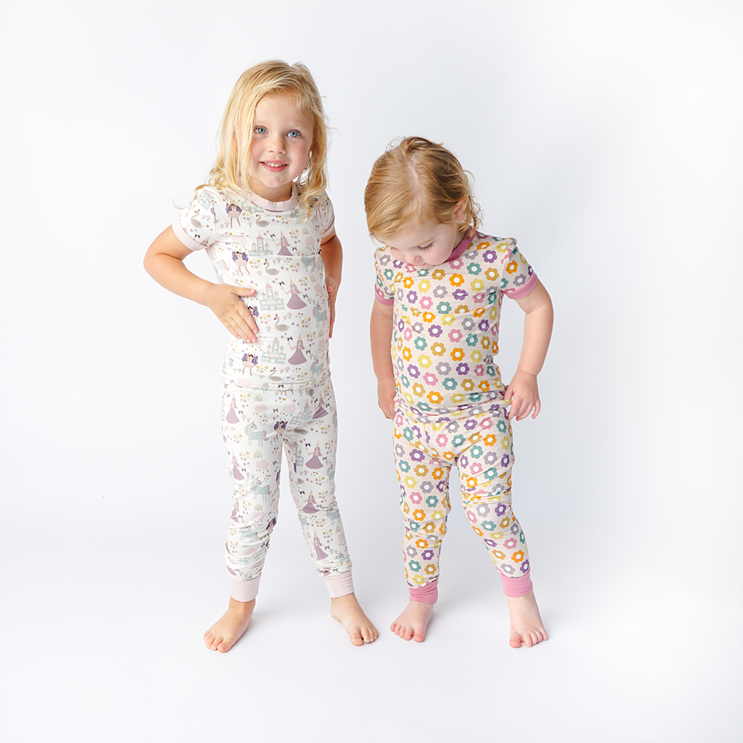 Feeling Groovy Bamboo Short Sleeve Kids Pajama Pant