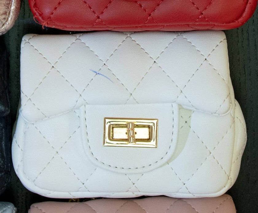 Quilted Purse with Gold Chain