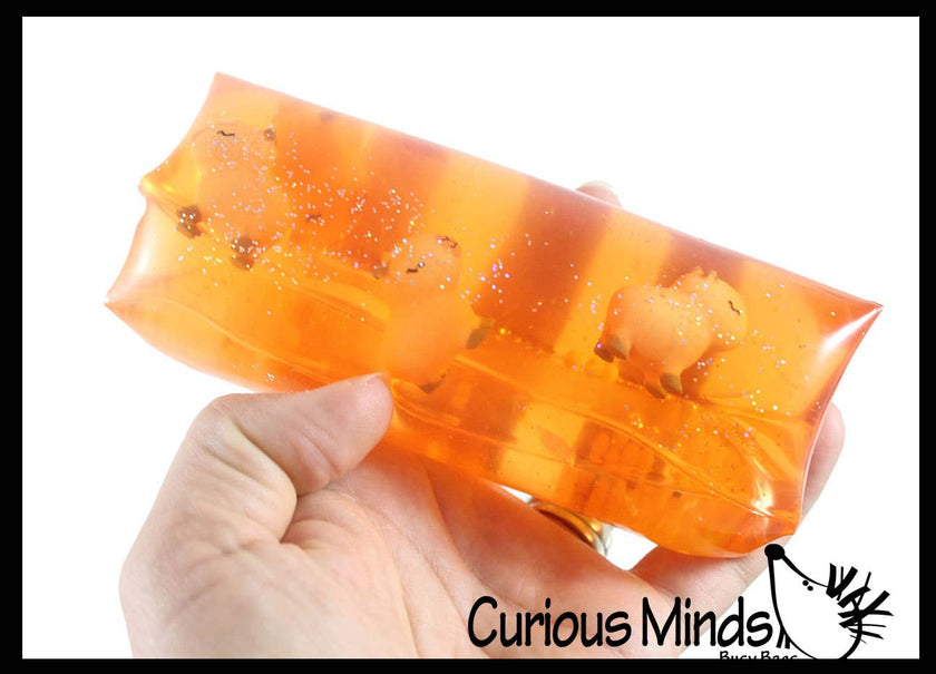 Jumbo Capybara Animal Water Filled Tube Snake Stress Toy -