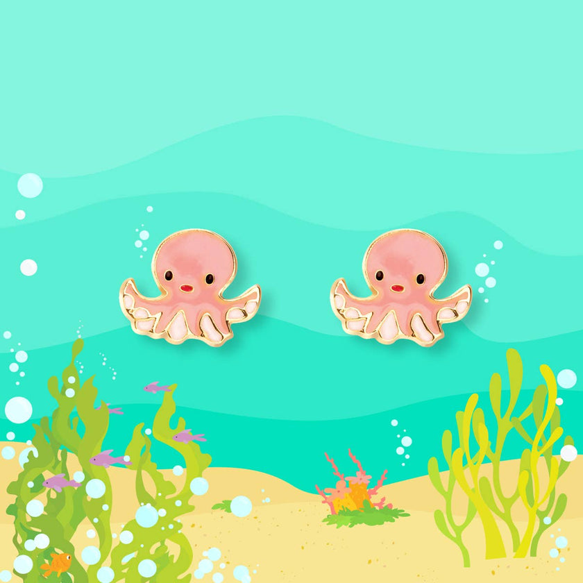 Obedient Octopus Cutie Children's Stud Earrings