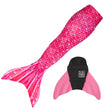 Bahama Pink Mermaid Tail + Monofin Set clothing for kids, girls, teens, and women (pool toy)