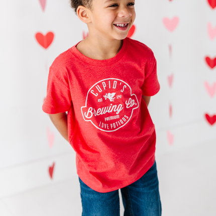 Cupid's Brewing Co Valentines Day Shirt Toddler and Youth