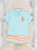 Bunny Hop Carrot Trail Embroidered Outfit