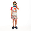 Boys Short Sleeve Rashguard Set | Orange Lobster