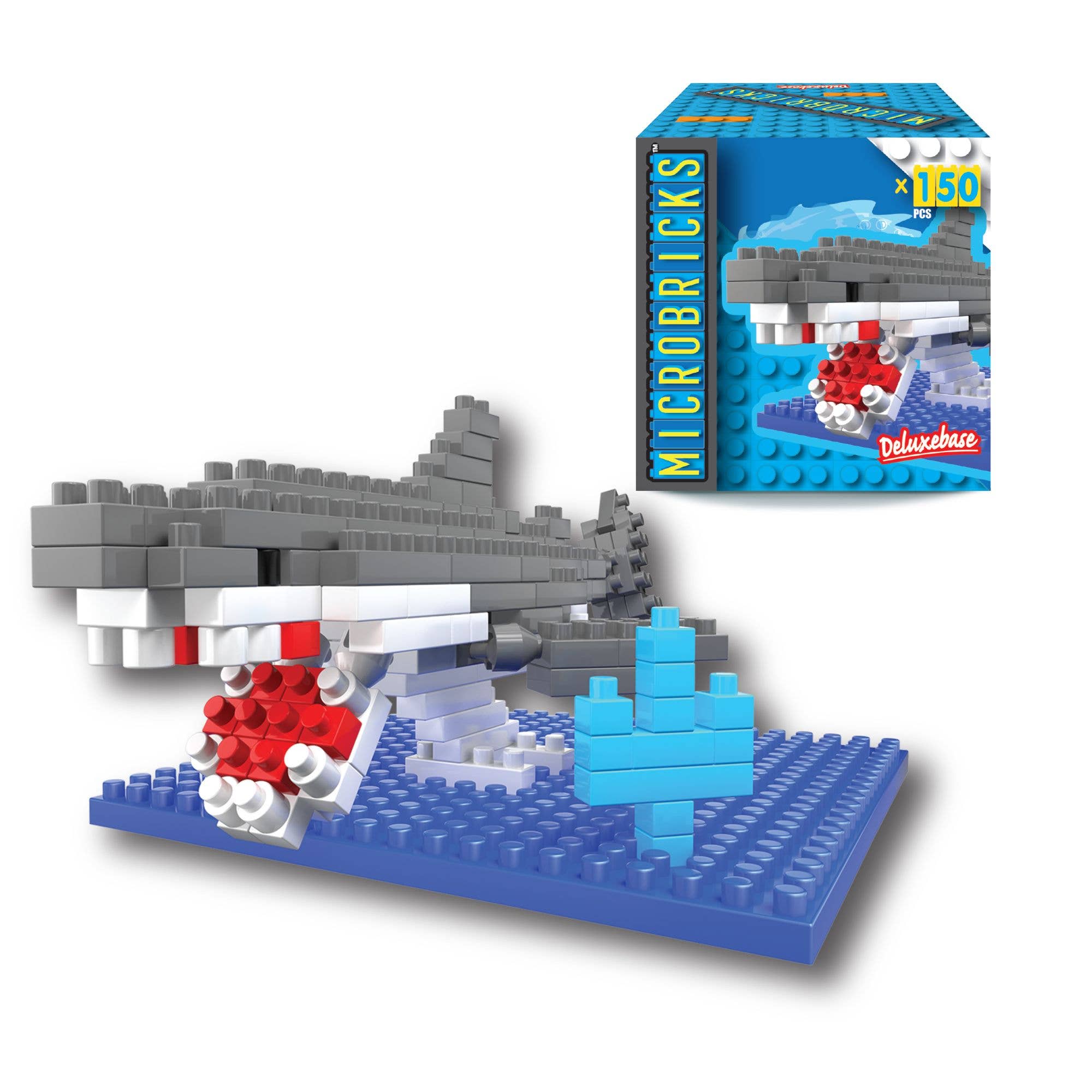 Interlocking Microbricks Microbricks - Shark Mini Brick Construction Set – Little-Minnows