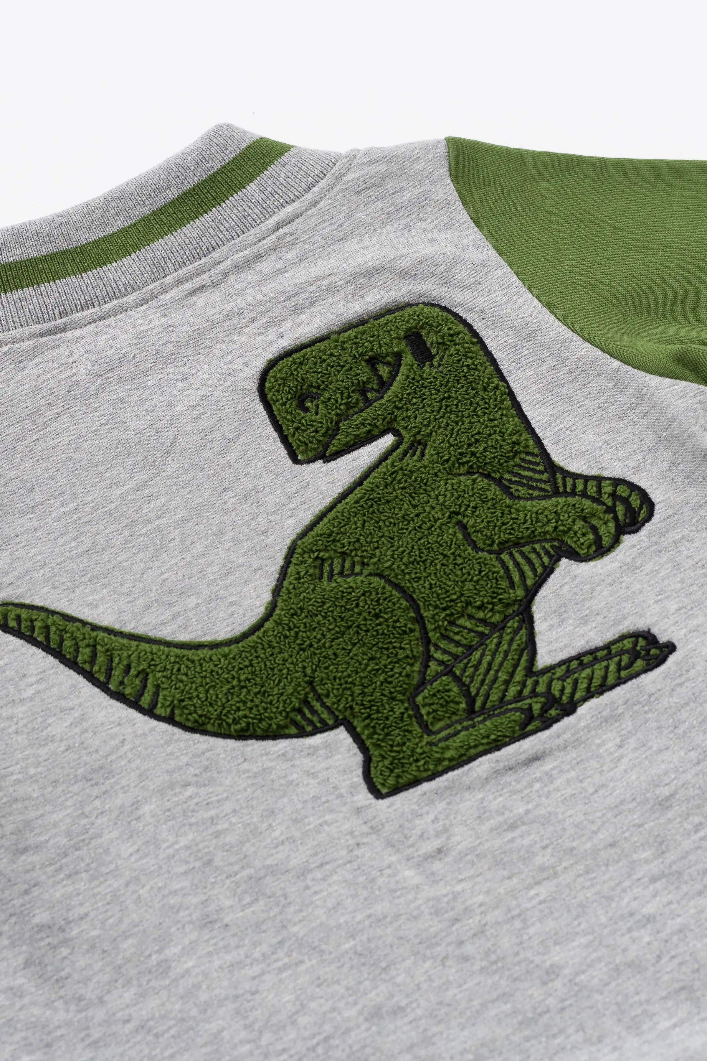 Back to School Zip Bomber Jacket Dinos Organic Cotton