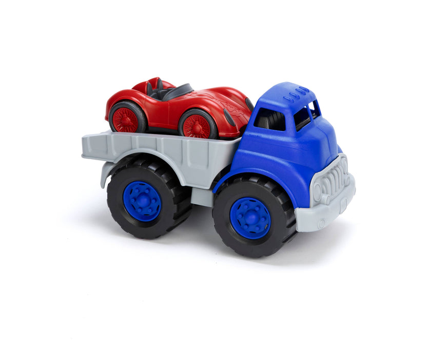 Flatbed w/ Red Race Car Toy